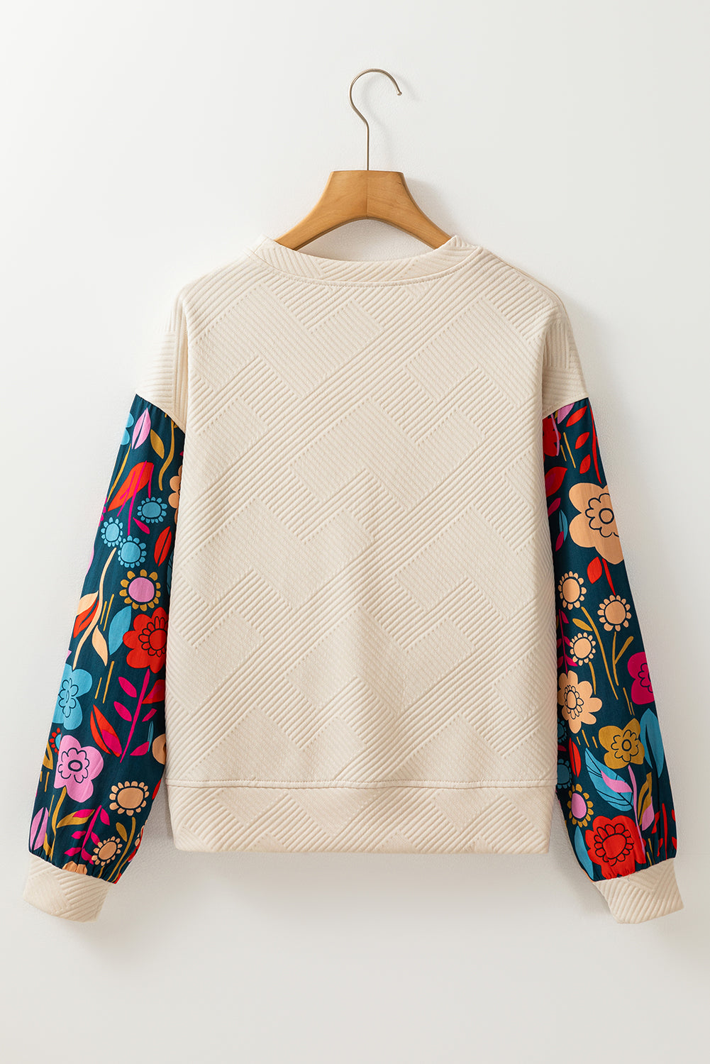 White Vintage Flower Sleeve Top (online only)