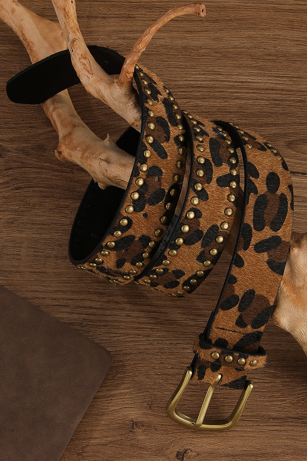 Chestnut Leopard Print Belt (online only)