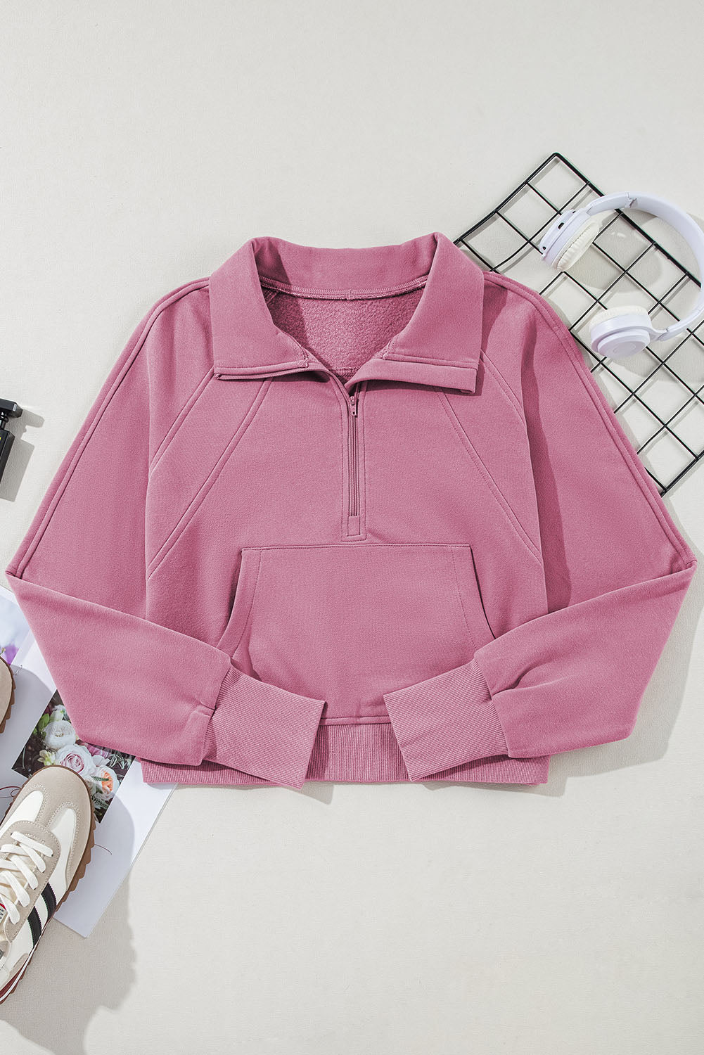 Zip Up Collar Sweatshirt (online only)