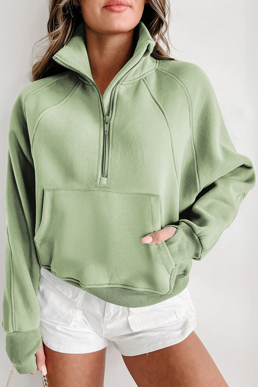 Zip Up Collar Sweatshirt (online only)