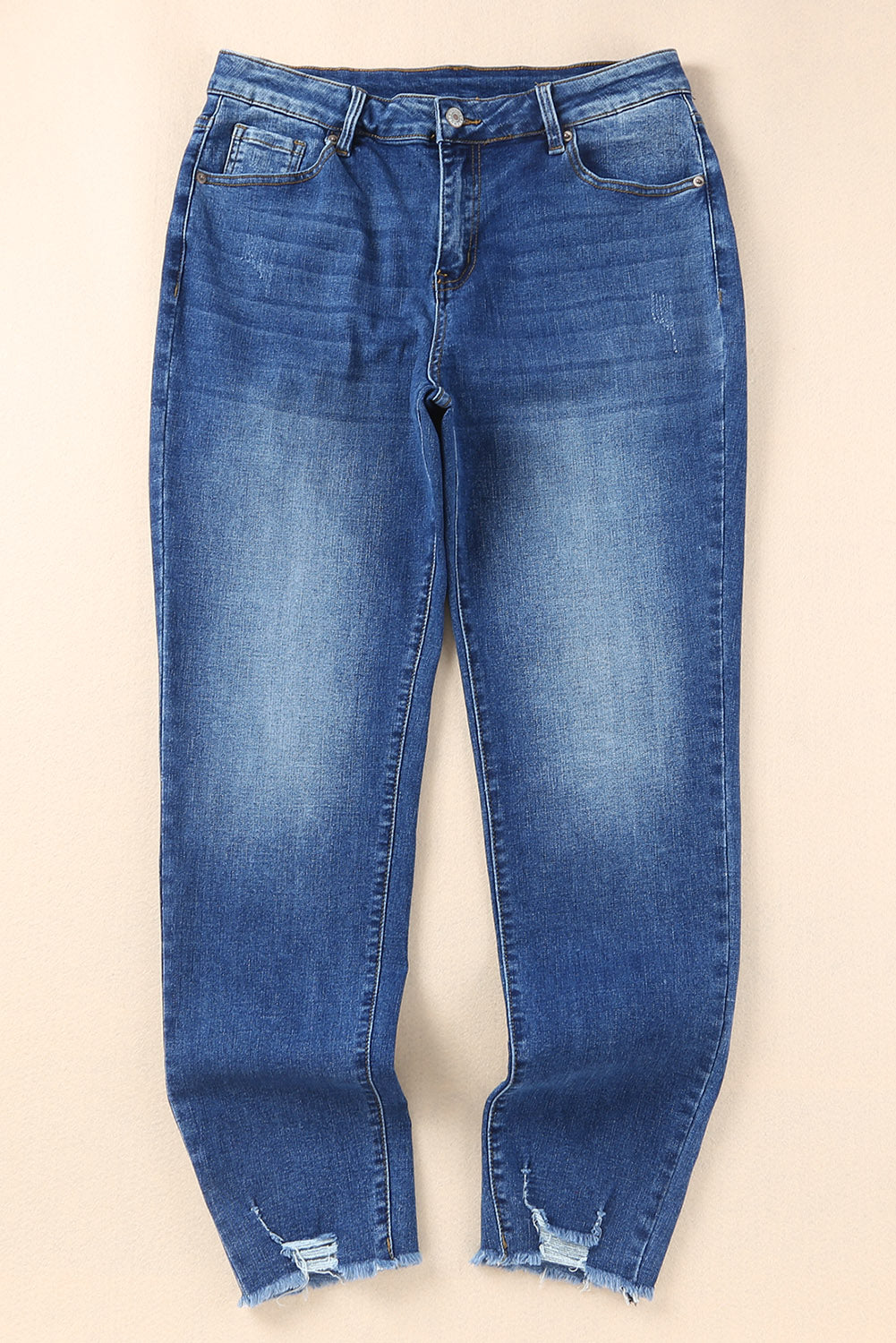 Dark Blue Ankle Length Skinny Jeans (online only)