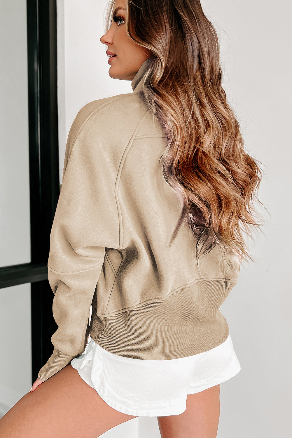 Zip Up Collar Sweatshirt (online only)