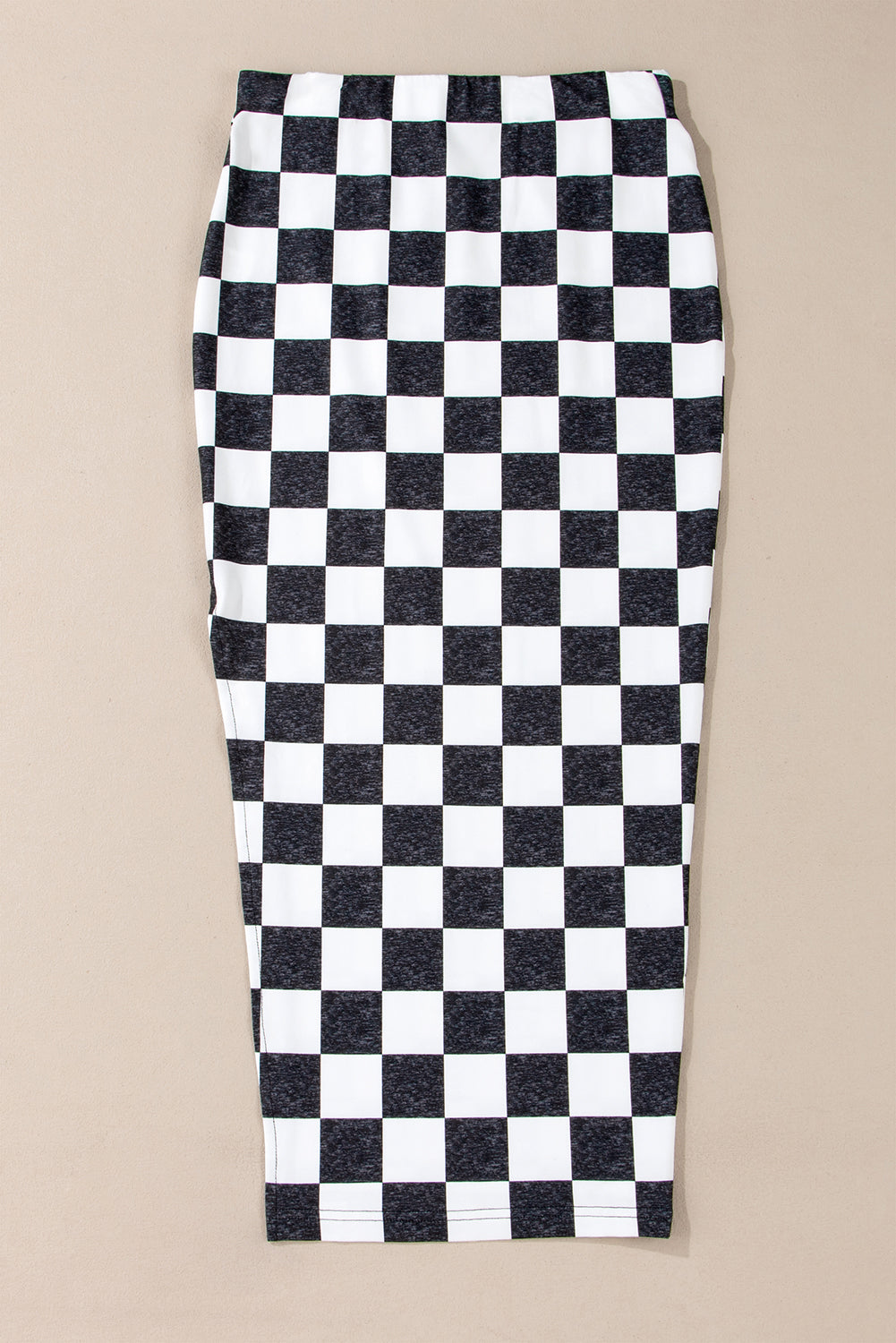 Checkered Slim Fit Midi Skirt (online only)