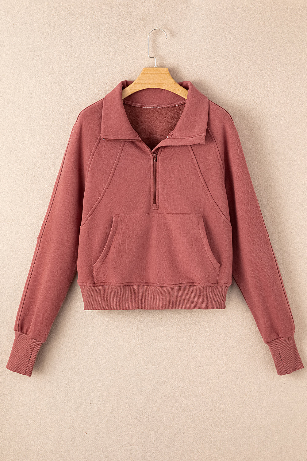 Zip Up Collar Sweatshirt (online only)