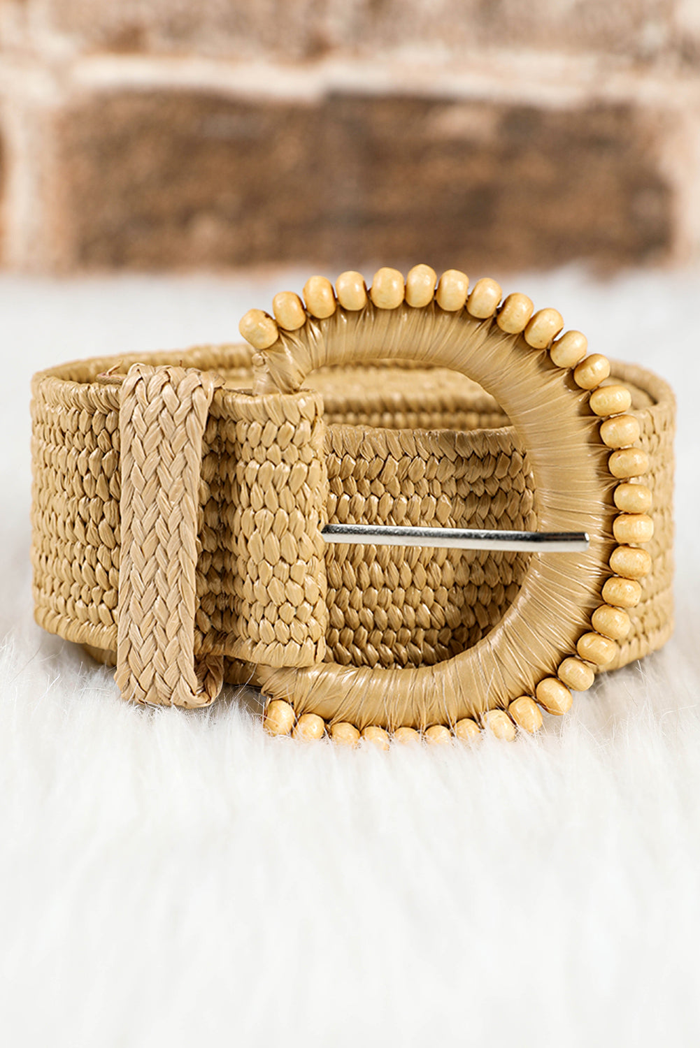 Camel Braided Leather Belt (online only)