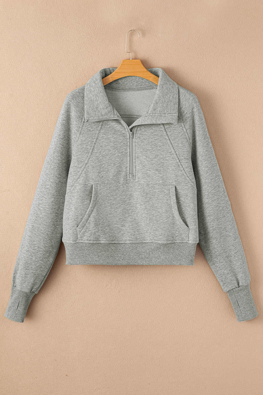 Zip Up Collar Sweatshirt (online only)