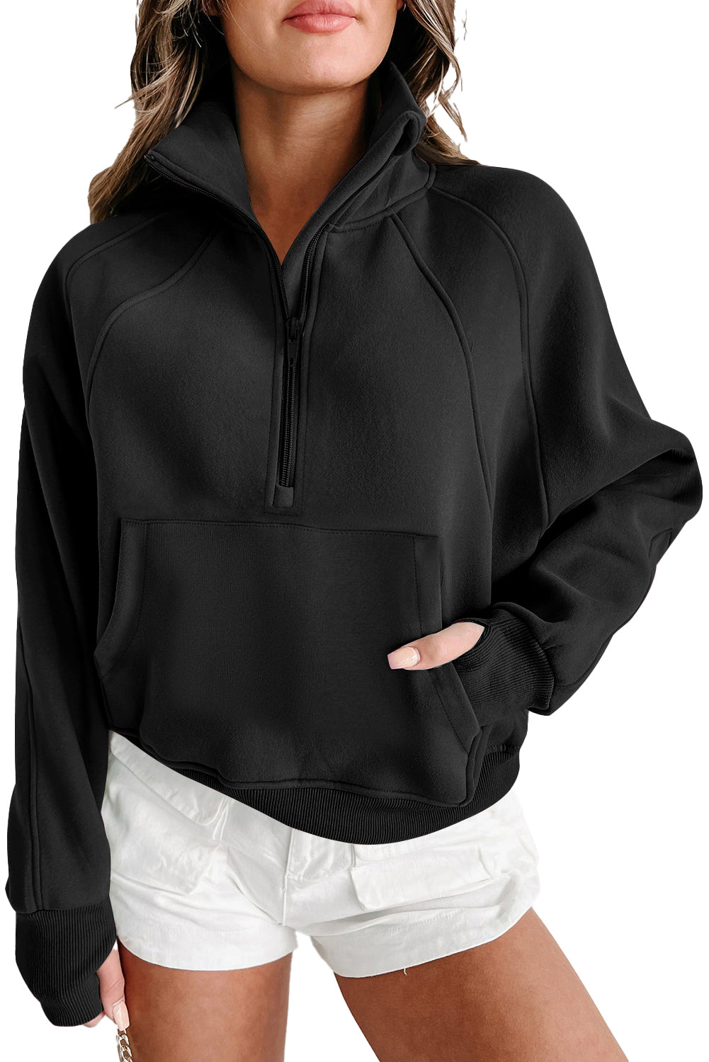 Zip Up Collar Sweatshirt (online only)