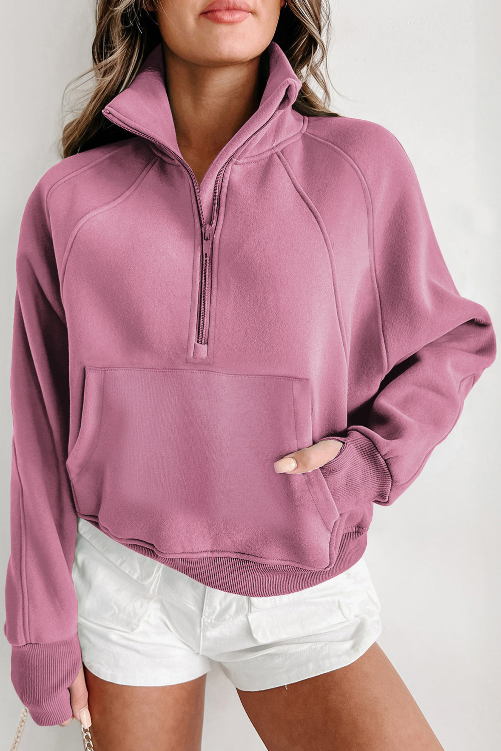 Zip Up Collar Sweatshirt (online only)