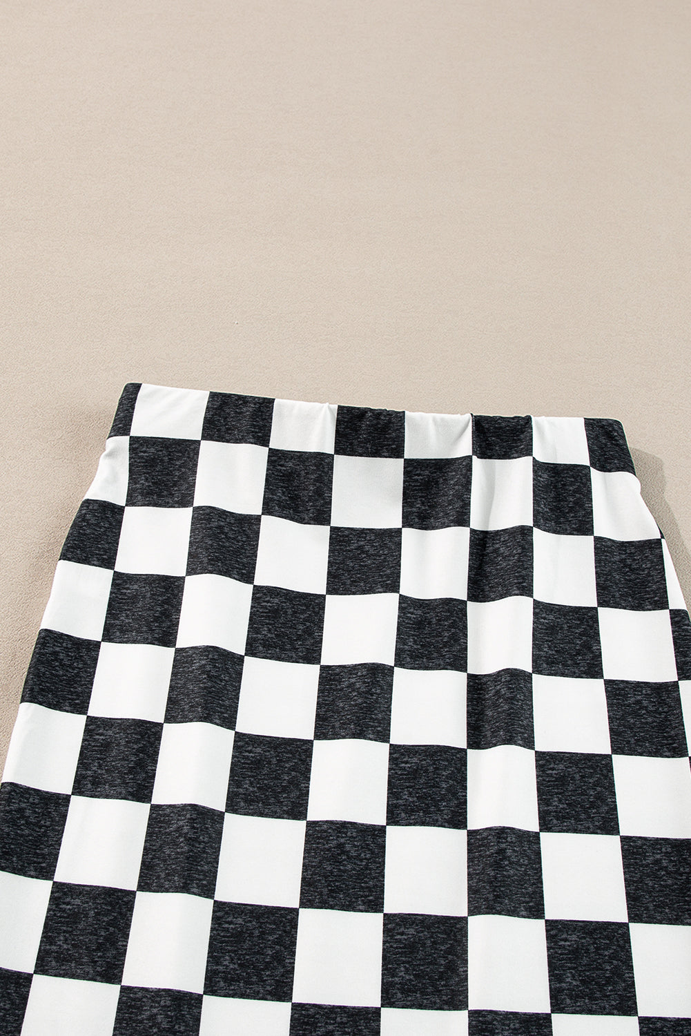 Checkered Slim Fit Midi Skirt (online only)