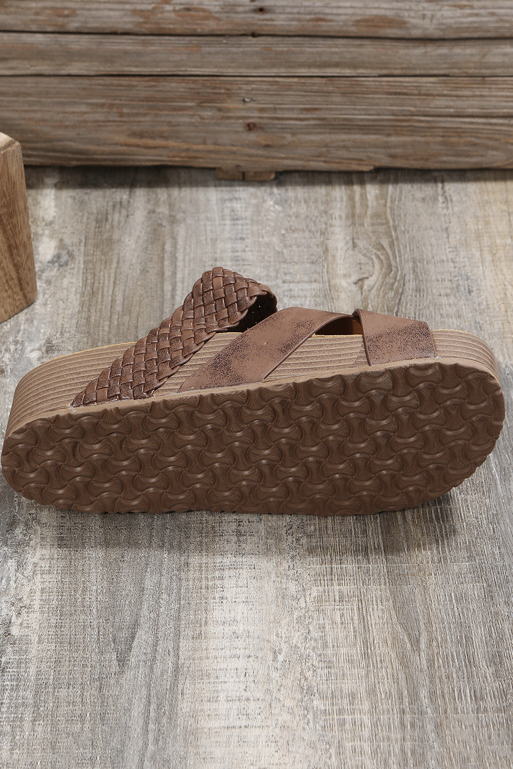 Braided Criss Cross Platform Slides (online only)