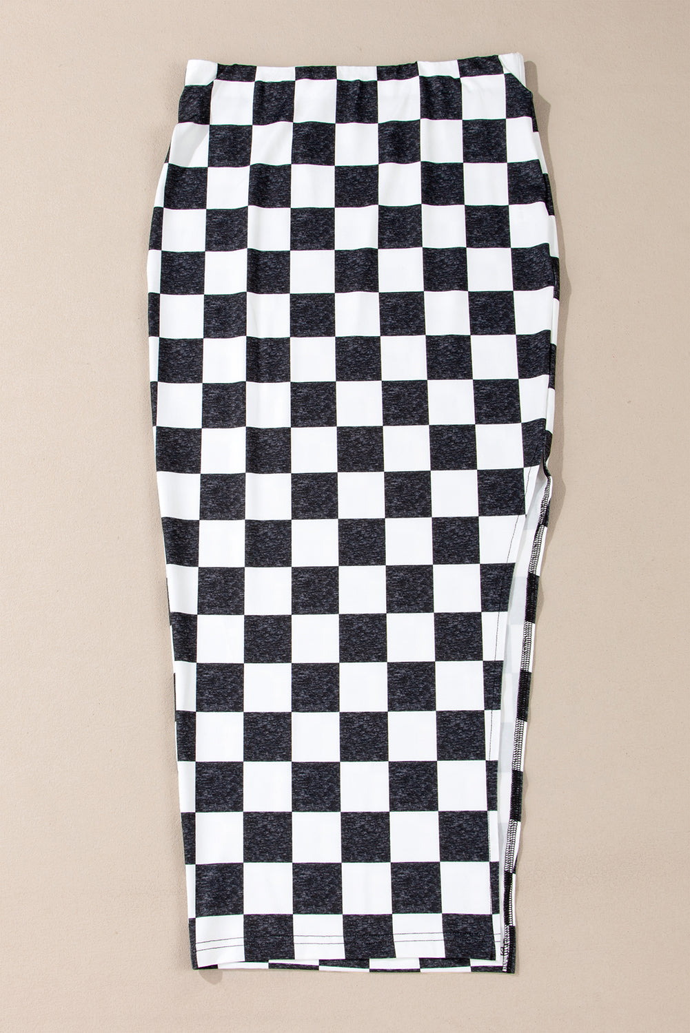 Checkered Slim Fit Midi Skirt (online only)