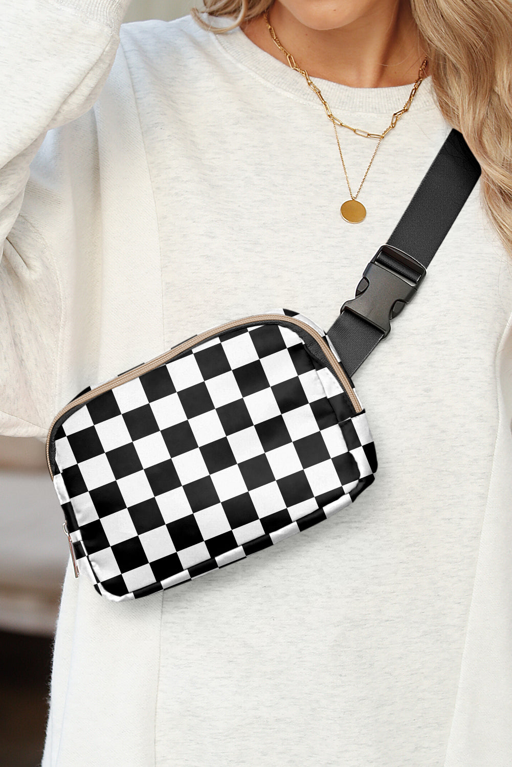 Checkered Print Crossbody (online only)