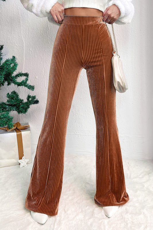 Chestnut Corduroy Flare Pants (online only)