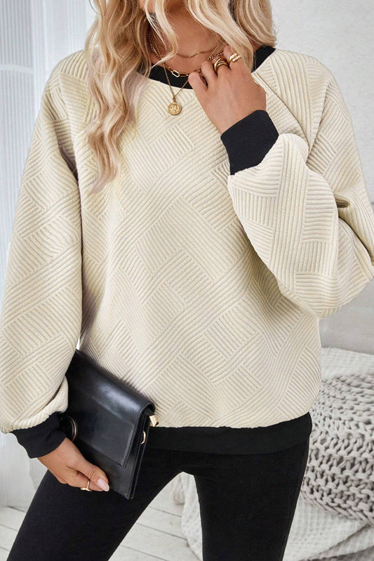 Jet Stream Textured Sleeve Top (online only)