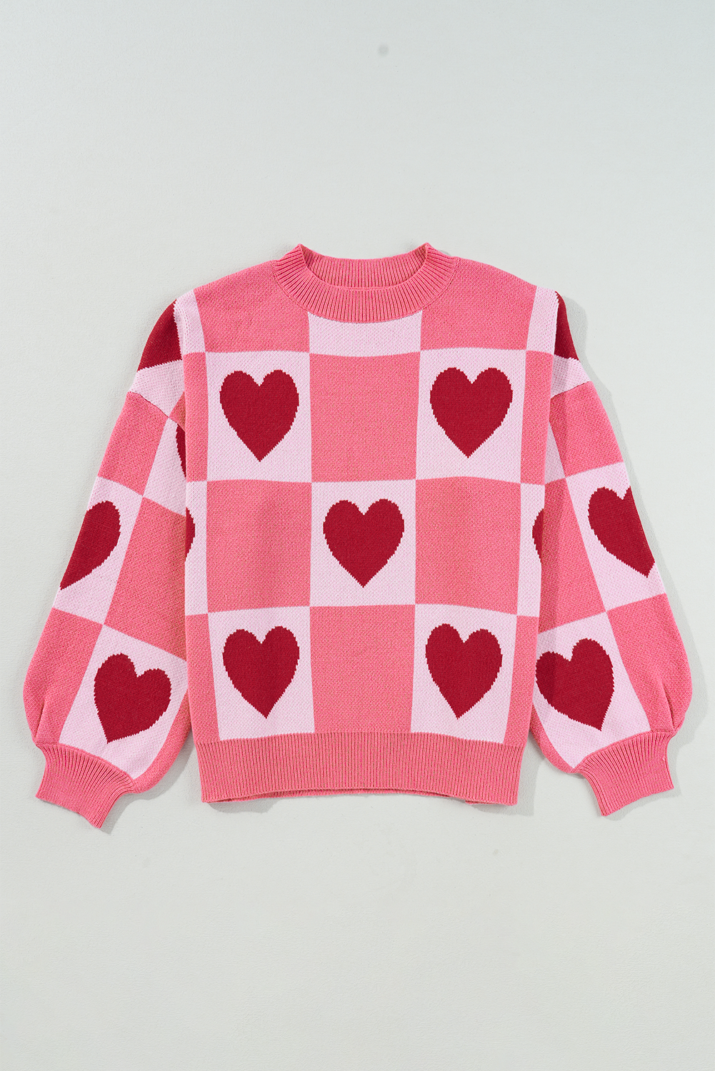 Heart Checkered Sweater (online only)