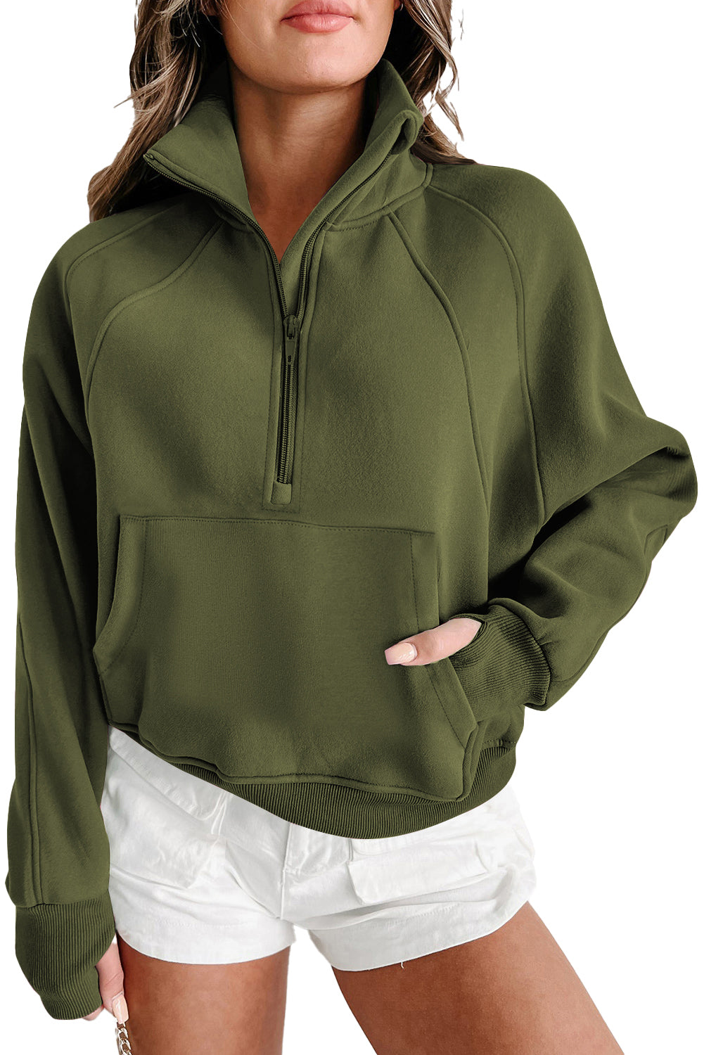 Zip Up Collar Sweatshirt (online only)