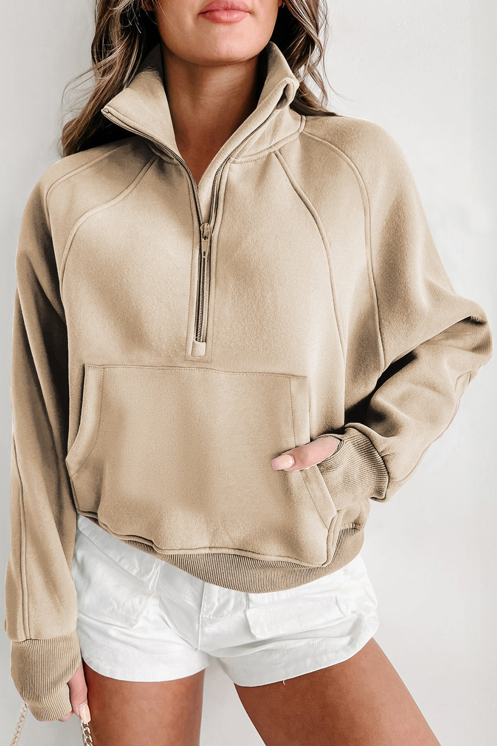 Zip Up Collar Sweatshirt (online only)