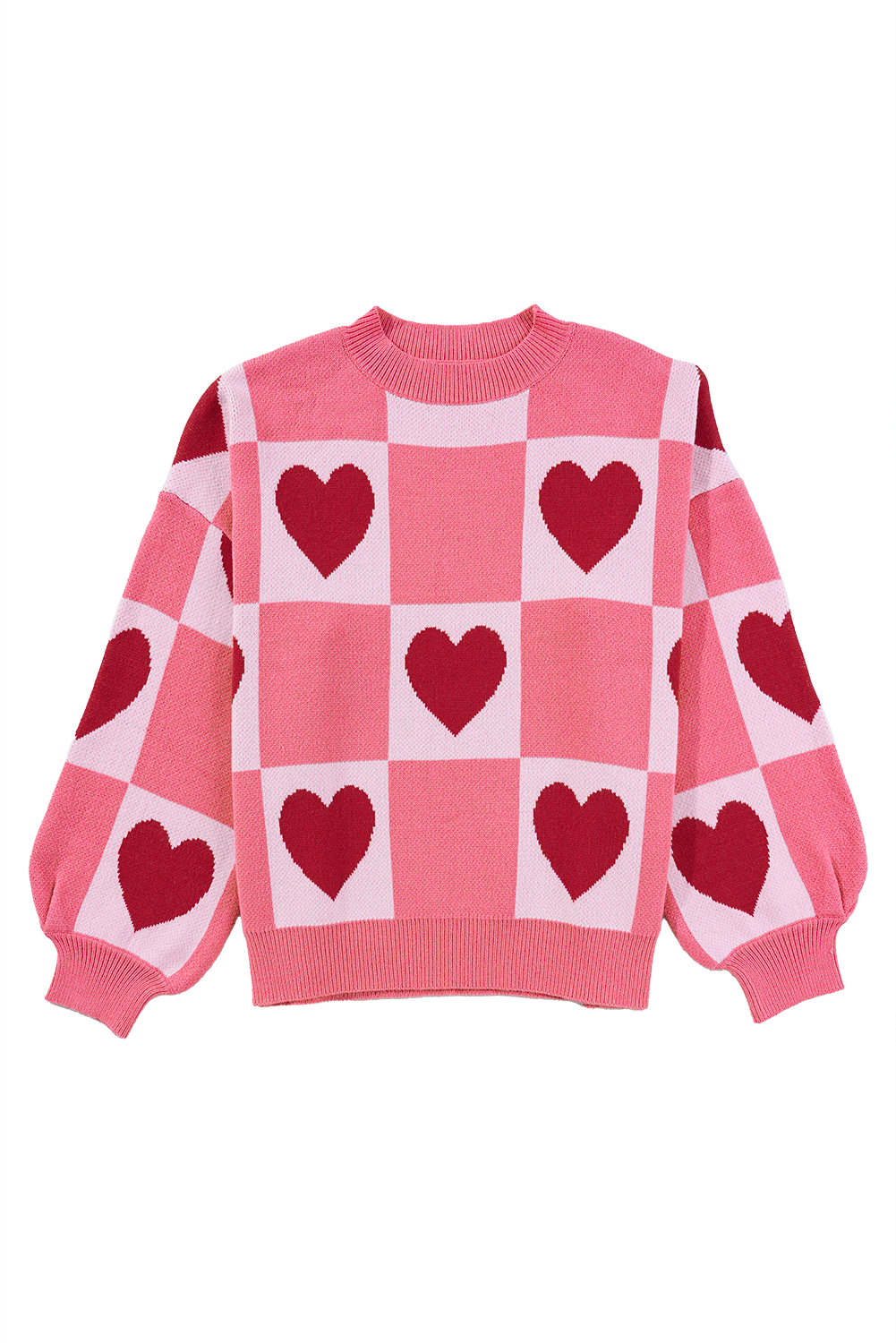 Heart Checkered Sweater (online only)