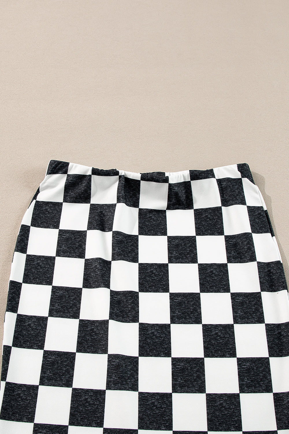 Checkered Slim Fit Midi Skirt (online only)