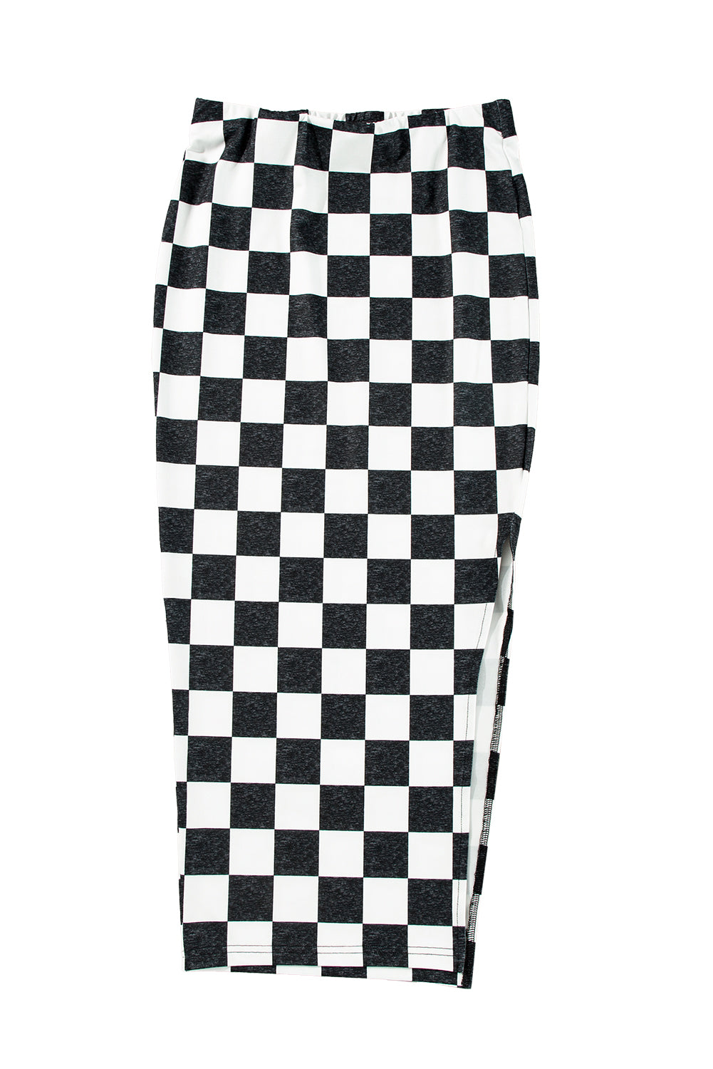 Checkered Slim Fit Midi Skirt (online only)