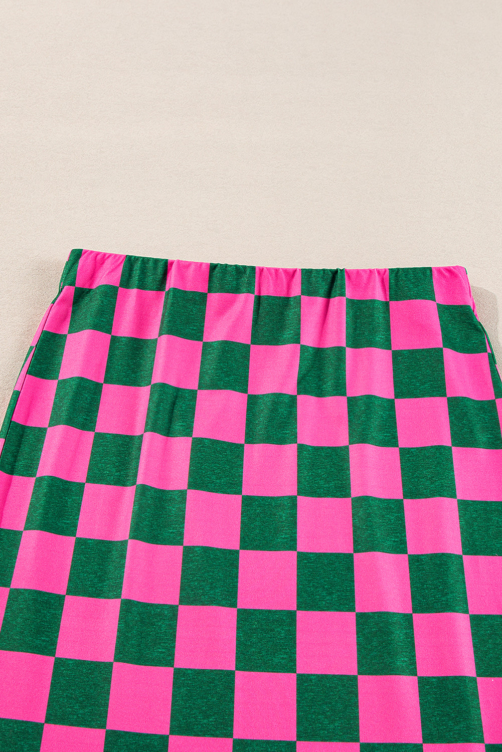 Checkered Slim Fit Midi Skirt (online only)