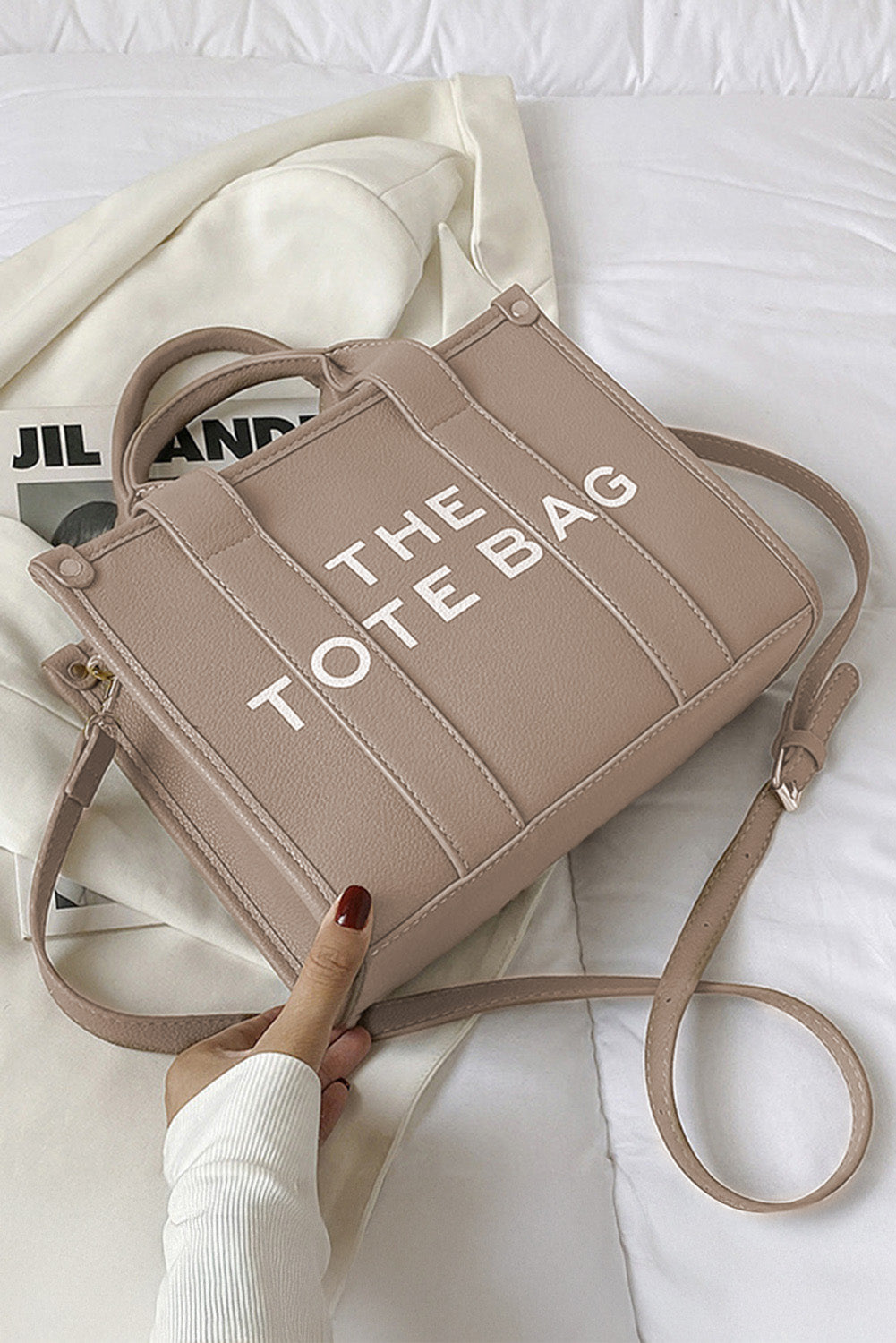 Khaki Shoulder Strap Tote Bag (online only)