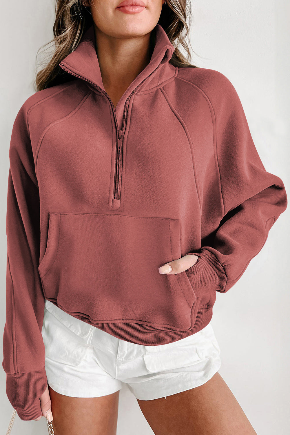 Zip Up Collar Sweatshirt (online only)