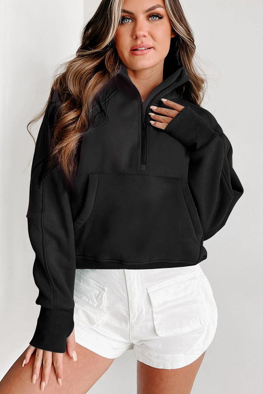 Zip Up Collar Sweatshirt (online only)