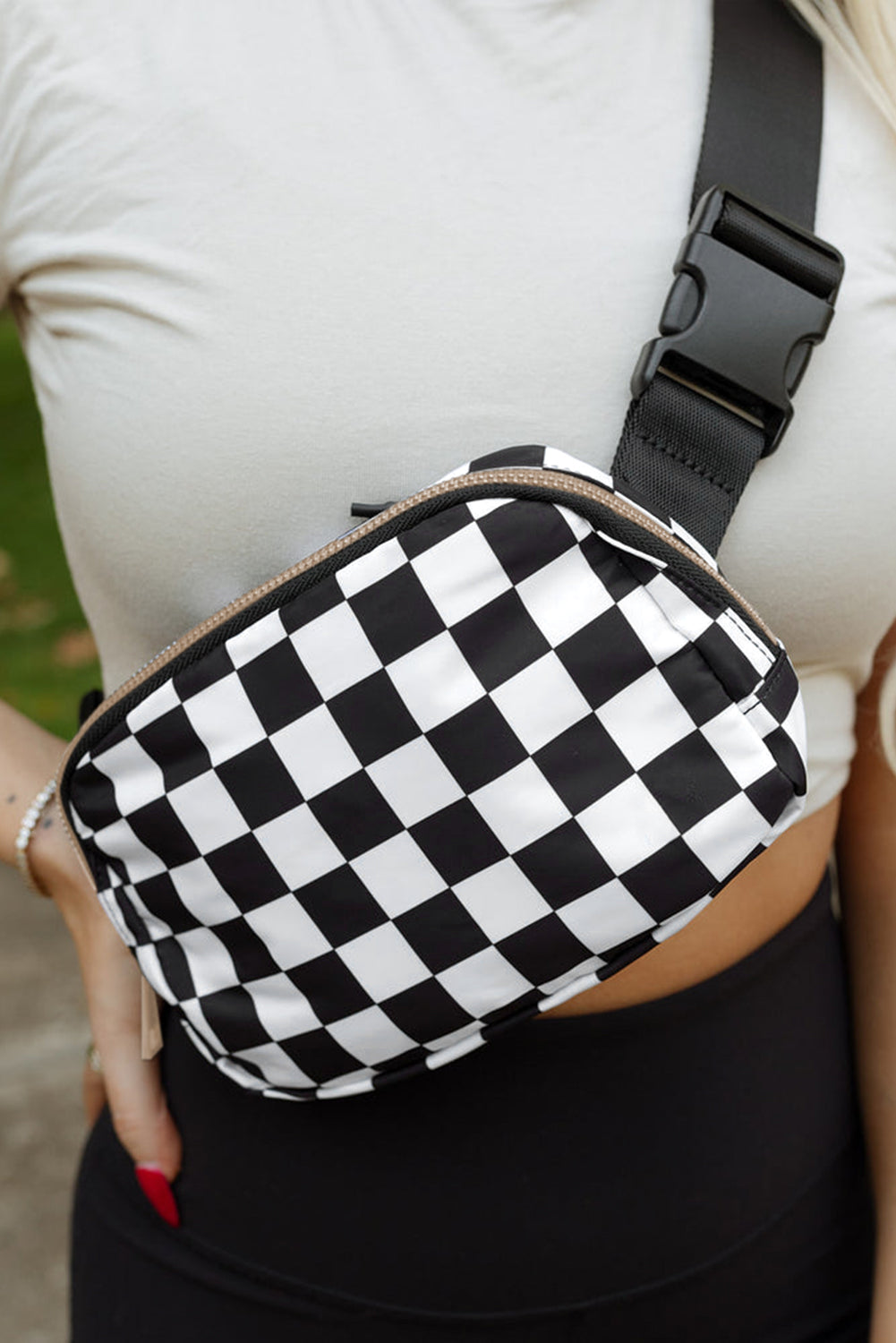 Checkered Print Crossbody (online only)