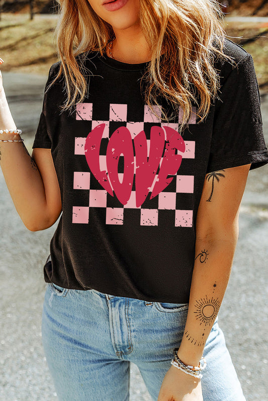 Graphic LOVE Print Crewneck Tee (online only)