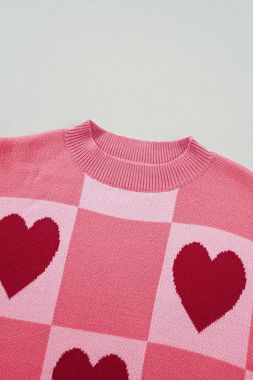 Heart Checkered Sweater (online only)