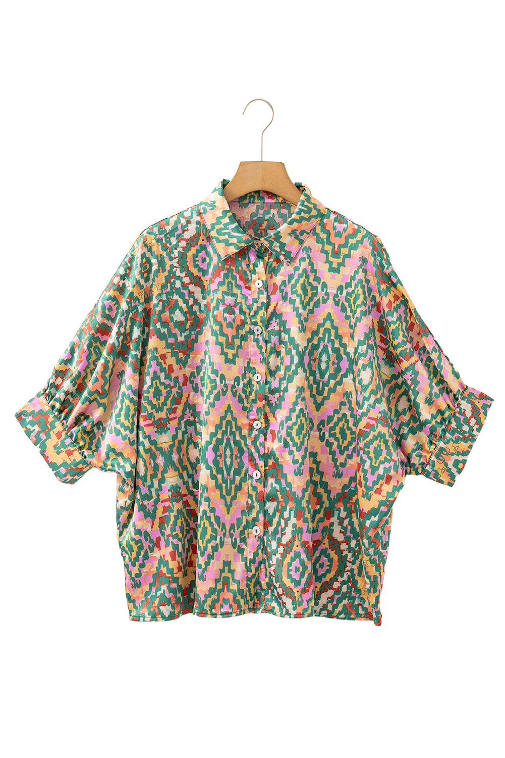 Geometric Print Button Up Shirt (online only)