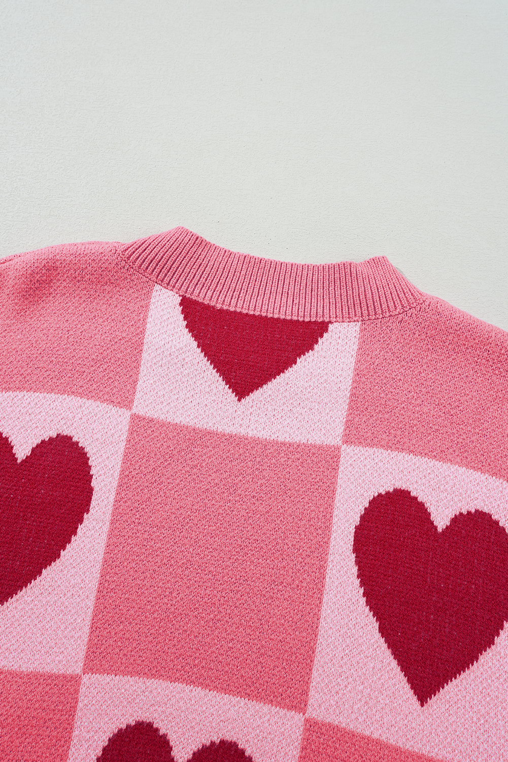 Heart Checkered Sweater (online only)