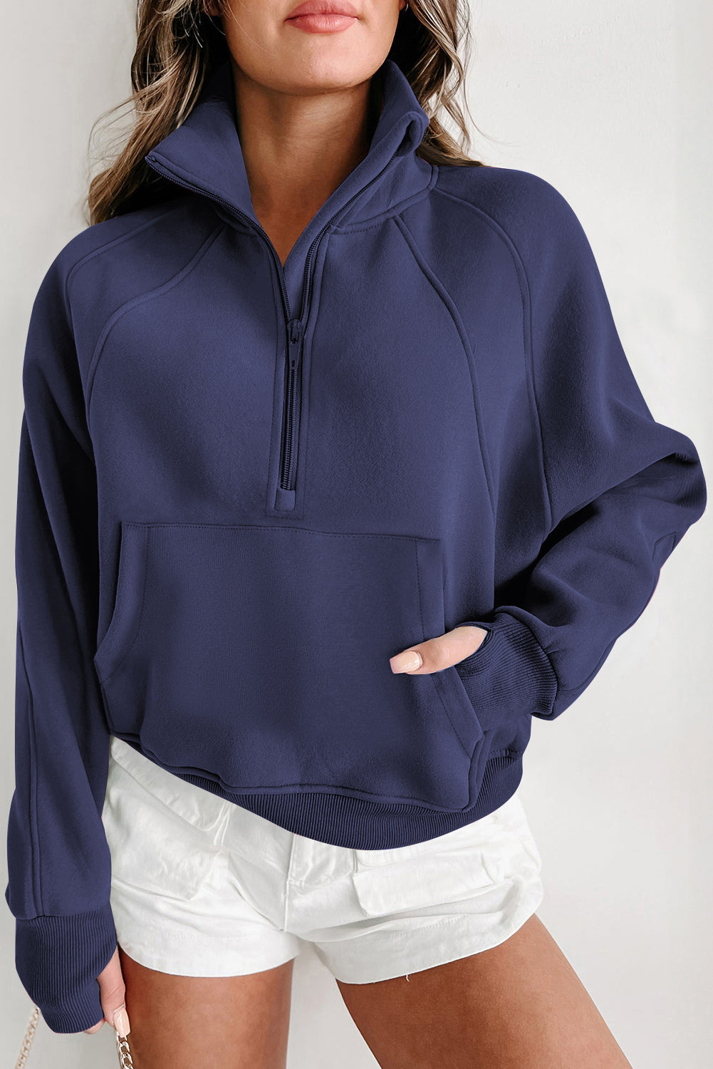 Zip Up Collar Sweatshirt (online only)