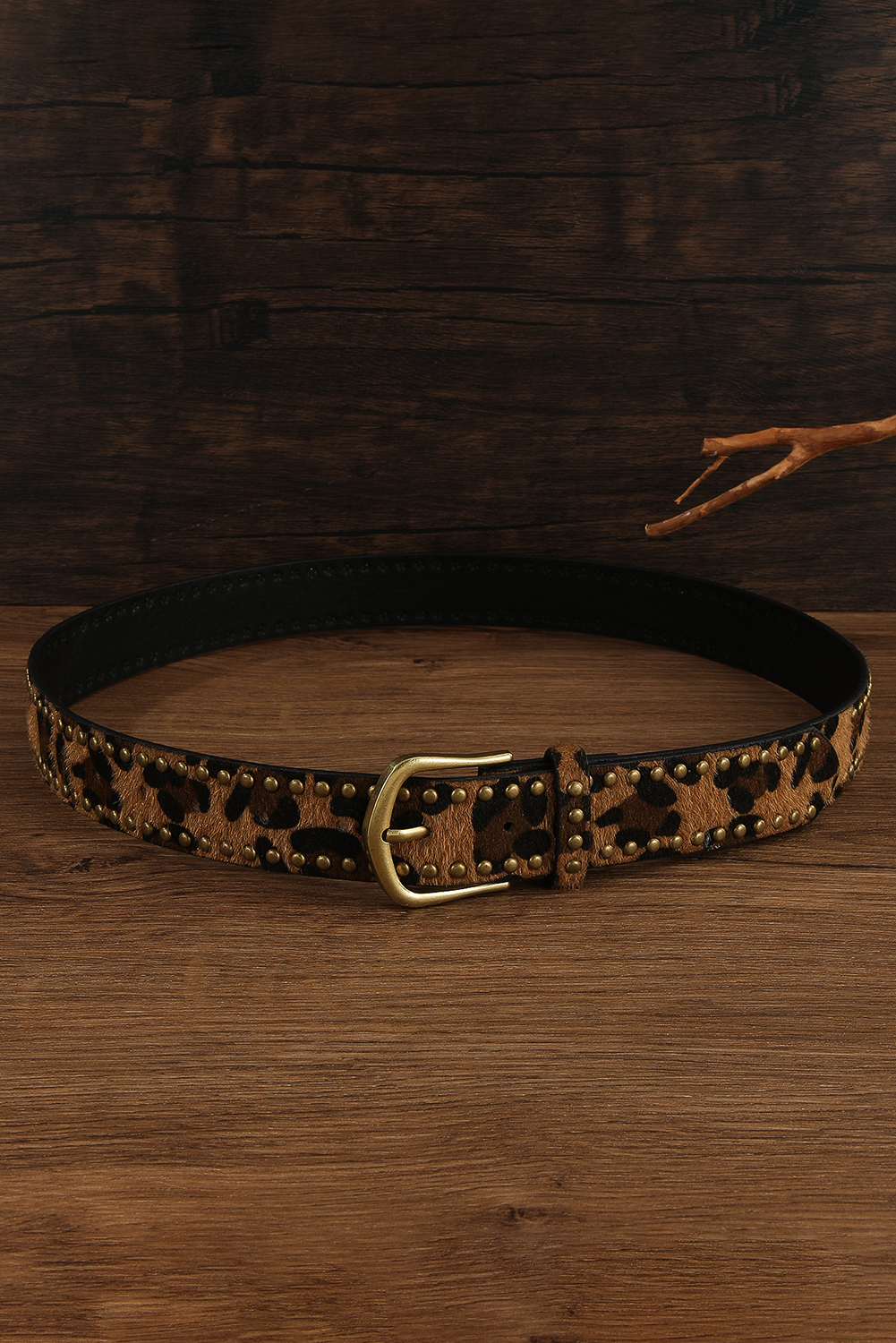 Chestnut Leopard Print Belt (online only)