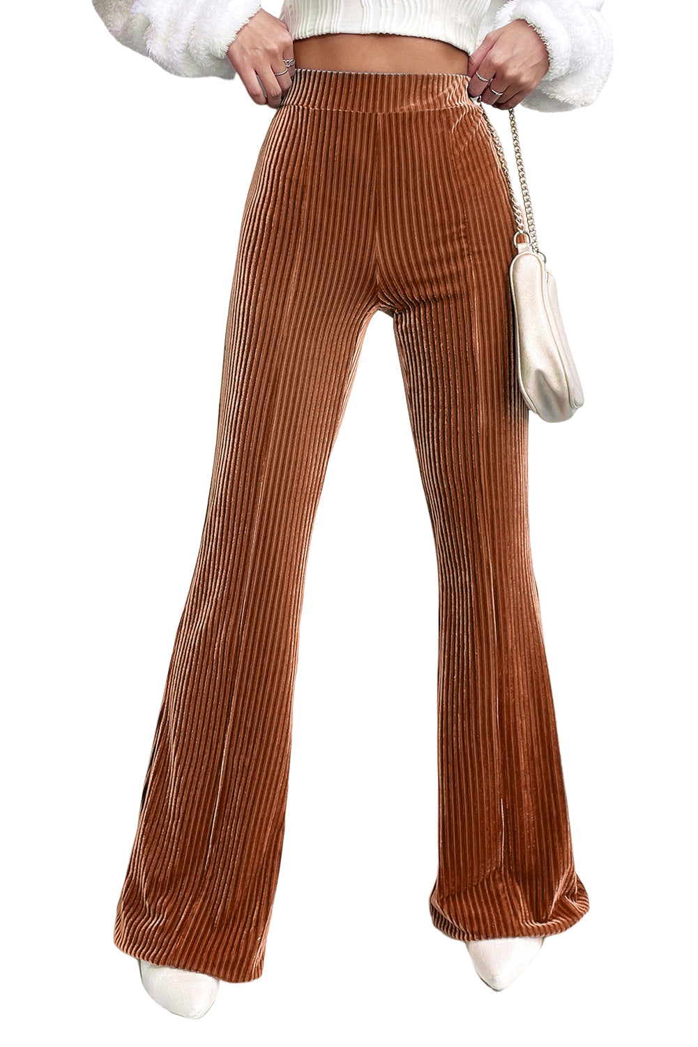 Chestnut Corduroy Flare Pants (online only)