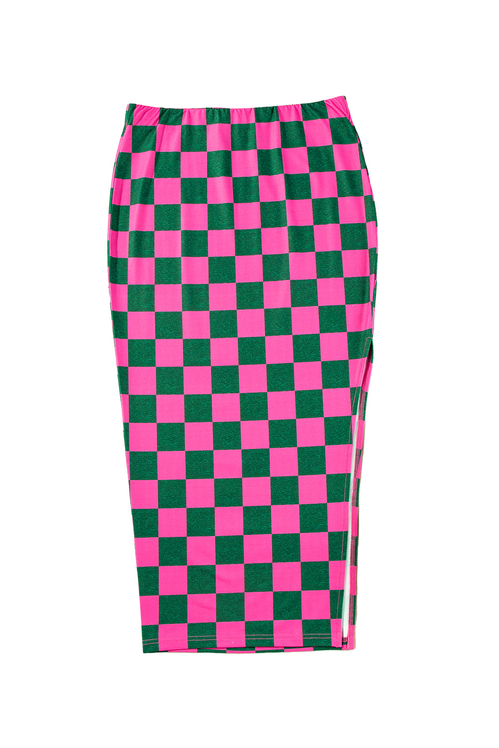 Checkered Slim Fit Midi Skirt (online only)