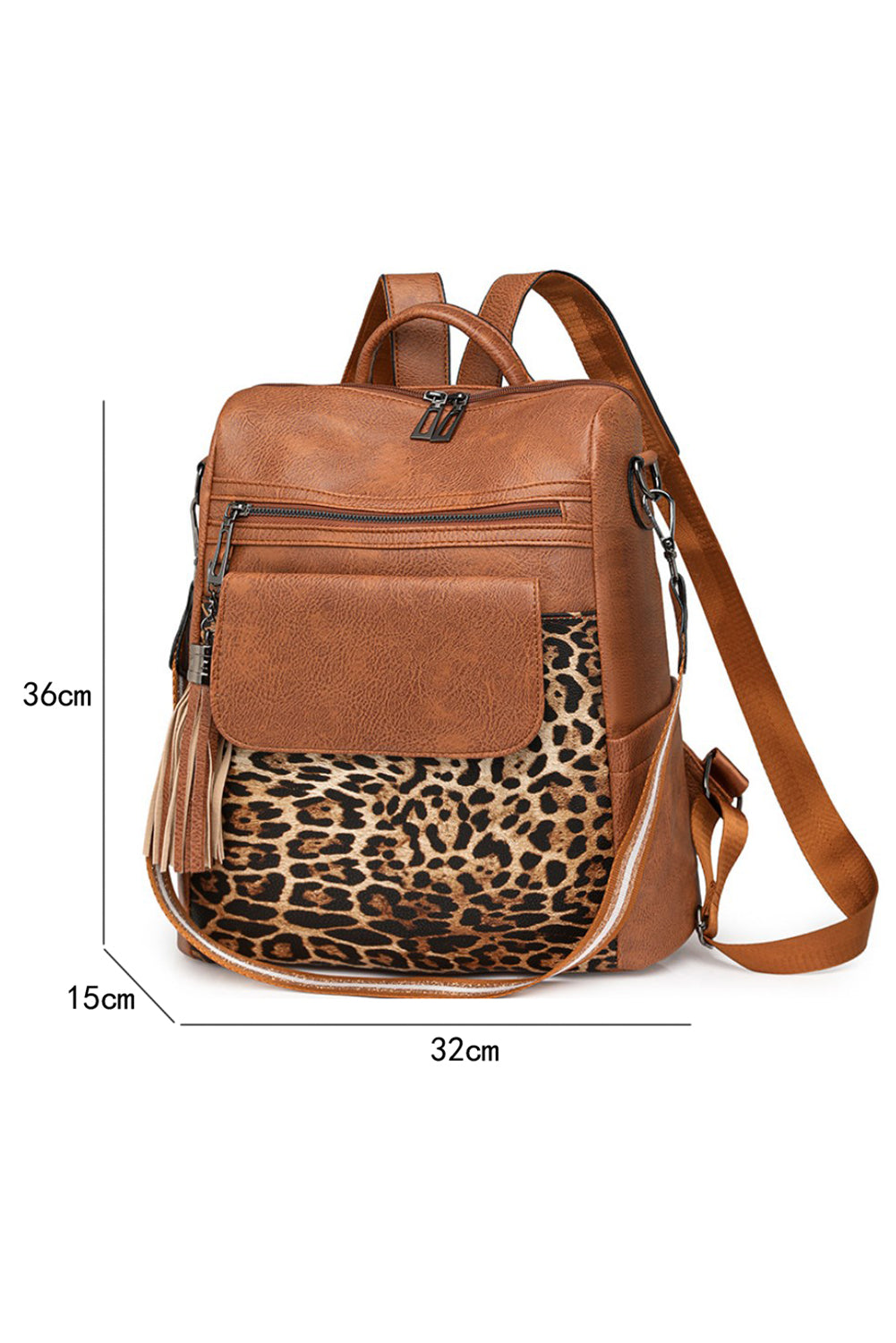 Leopard Patchwork Leather  Backpack (online only)