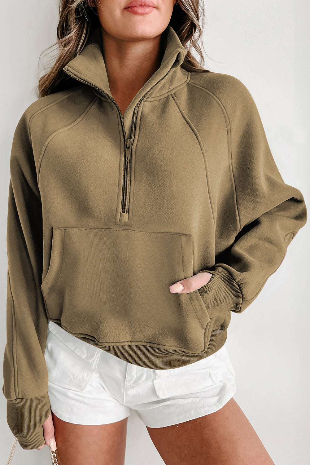 Zip Up Collar Sweatshirt (online only)