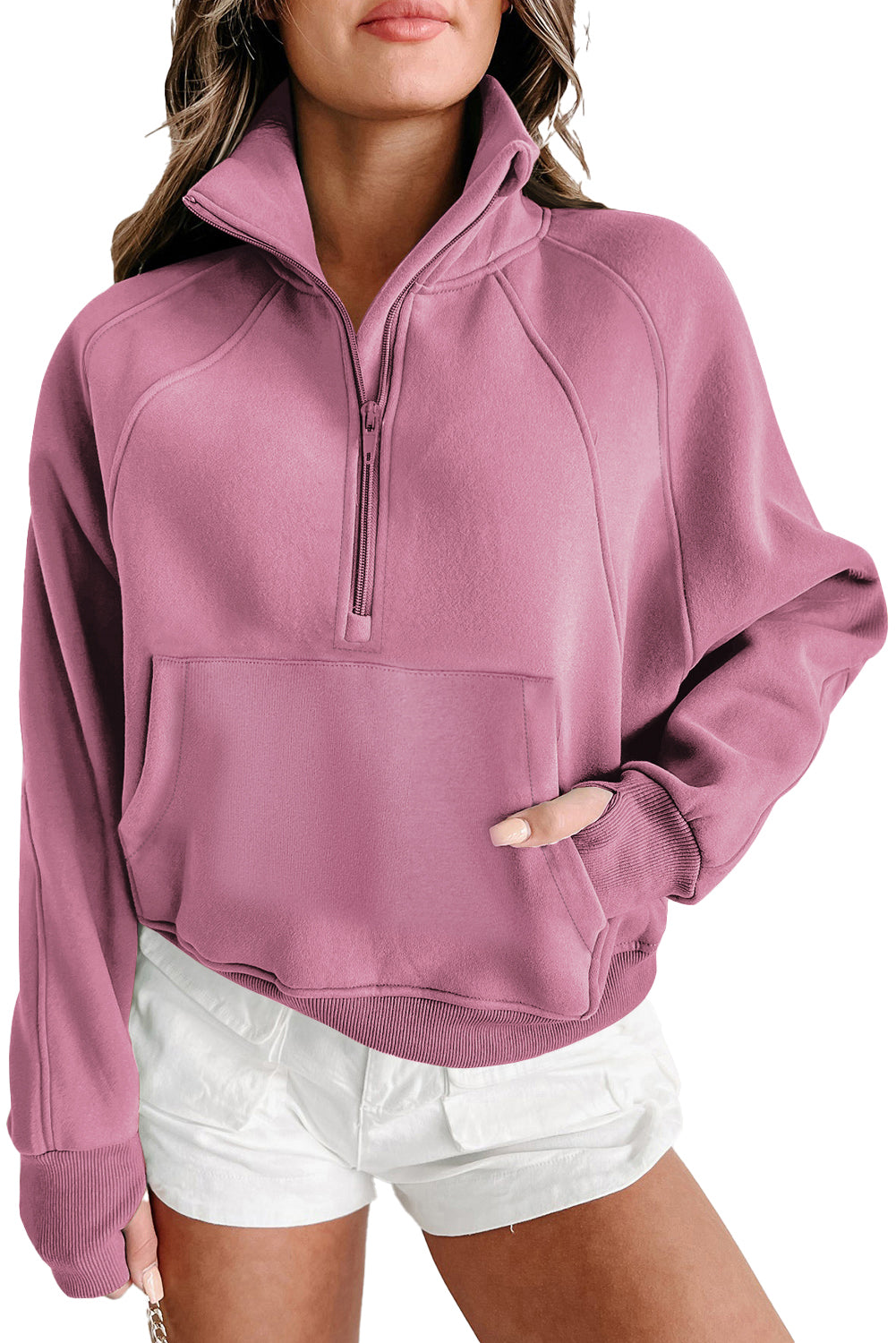 Zip Up Collar Sweatshirt (online only)